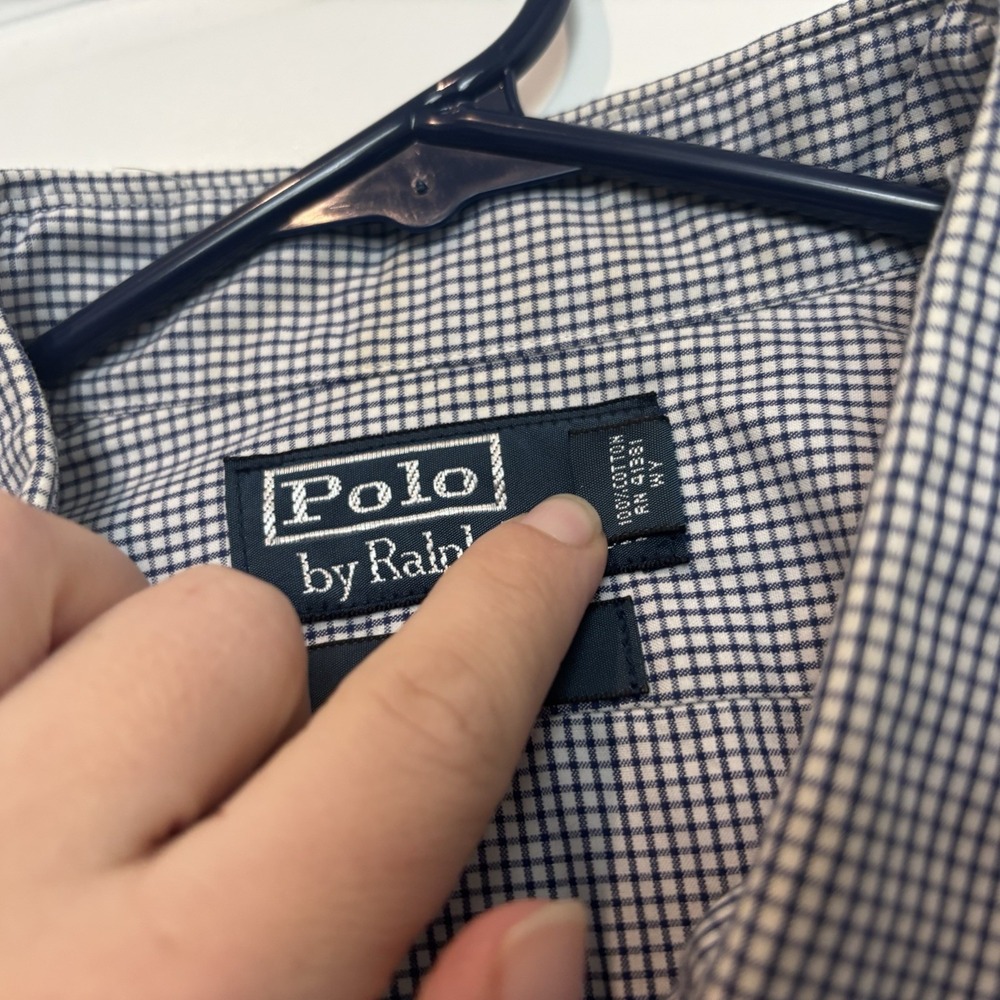 Polo Ralph Lauren Men's Shirt Medium 17.5 34/35 Long Sleeve Estate Custom Fit - Picture 7 of 7